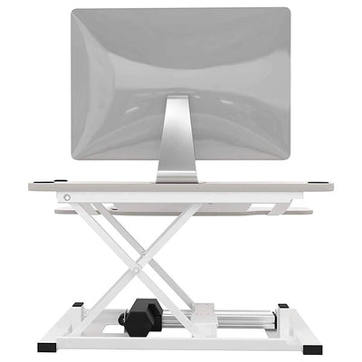 VersaDesk Power Pro 36 inch Electric Standing Desk Converter White Back View