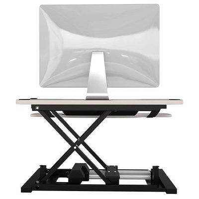 VersaDesk Power Pro 40 inch Electric Standing Desk Converter Gray Back View