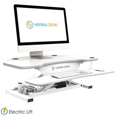 VersaDesk Power Pro 48 inch Electric Standing Desk Converter Height Setting