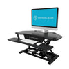 VersaDesk Power Pro Corner 36 inch Black 3D View Facing Left