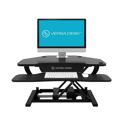 VersaDesk Power Pro Corner 36 inch Black Front View