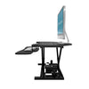 VersaDesk Power Pro Corner 36 inch Black Left Side View