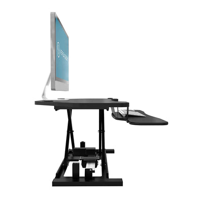 VersaDesk Power Pro Corner 36 inch Black Right Side View