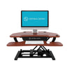 VersaDesk Power Pro Corner 36 inch Cherry Front View