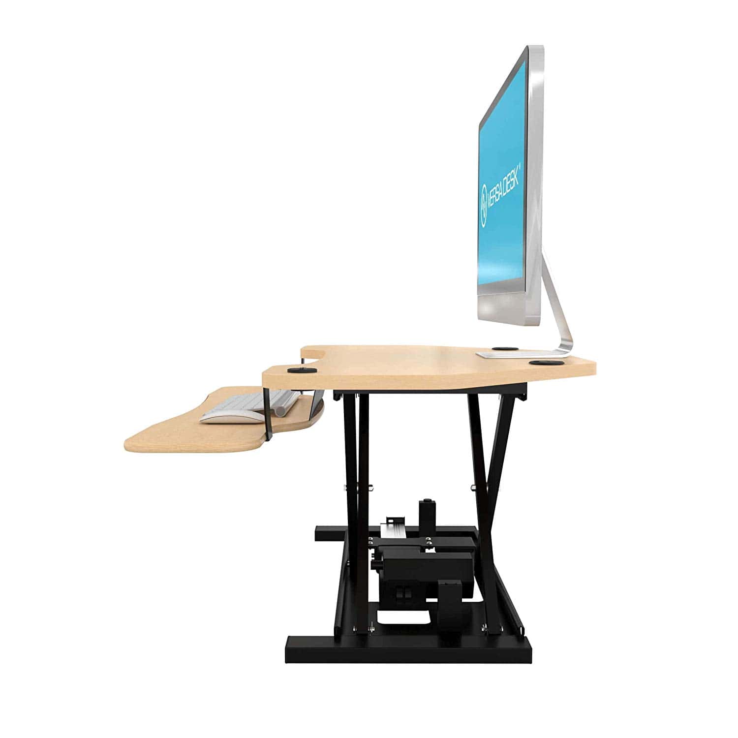 VersaDesk Power Pro Corner 36 inch Electric Maple Left Side View