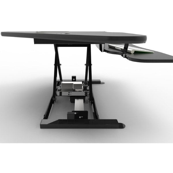 VersaDesk Power Pro Corner 36 inch Electric Standing Desk Converter Side View