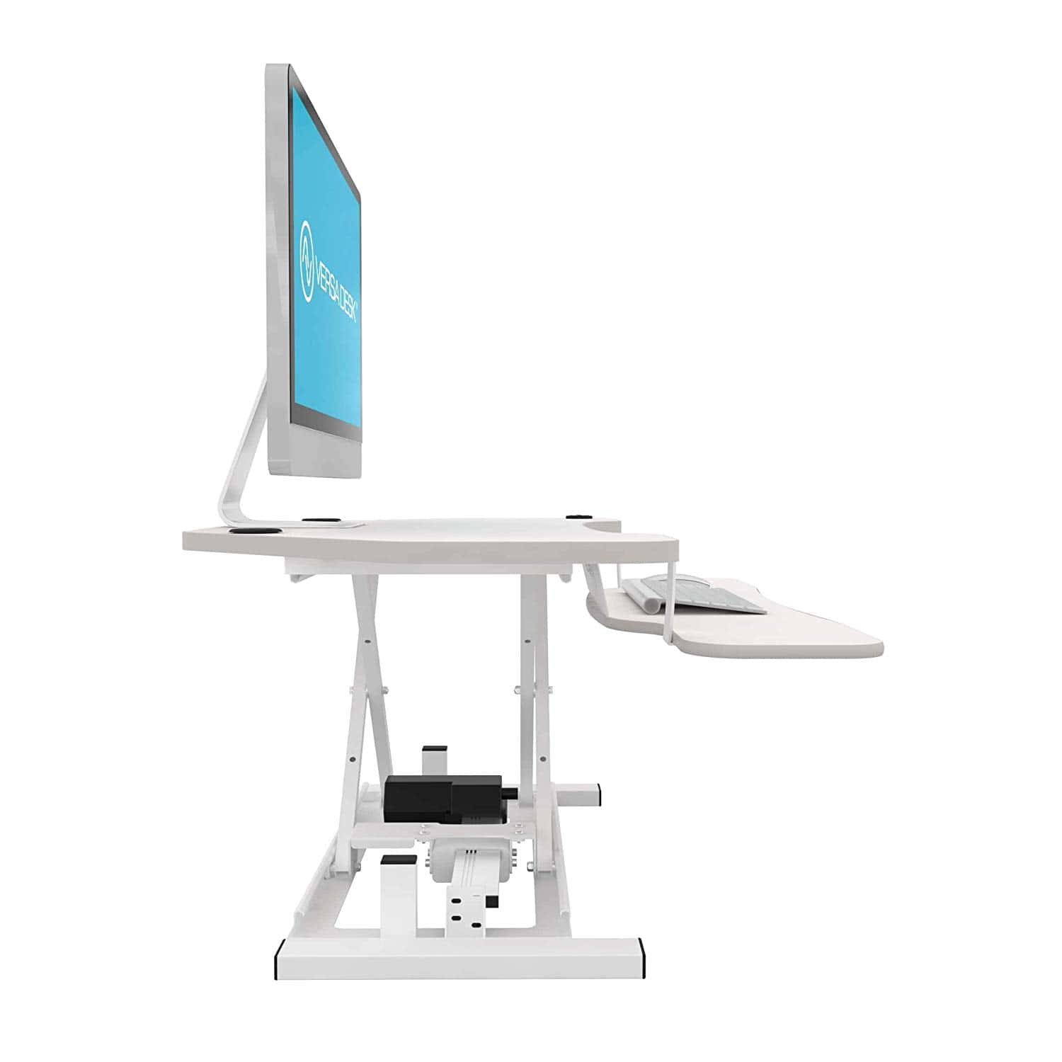 VersaDesk Power Pro Corner 36 inch White RIght Side View