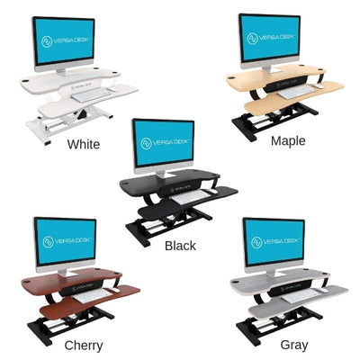 VersaDesk Power Pro 30 inch Electric Standing Desk Converter Five Colors