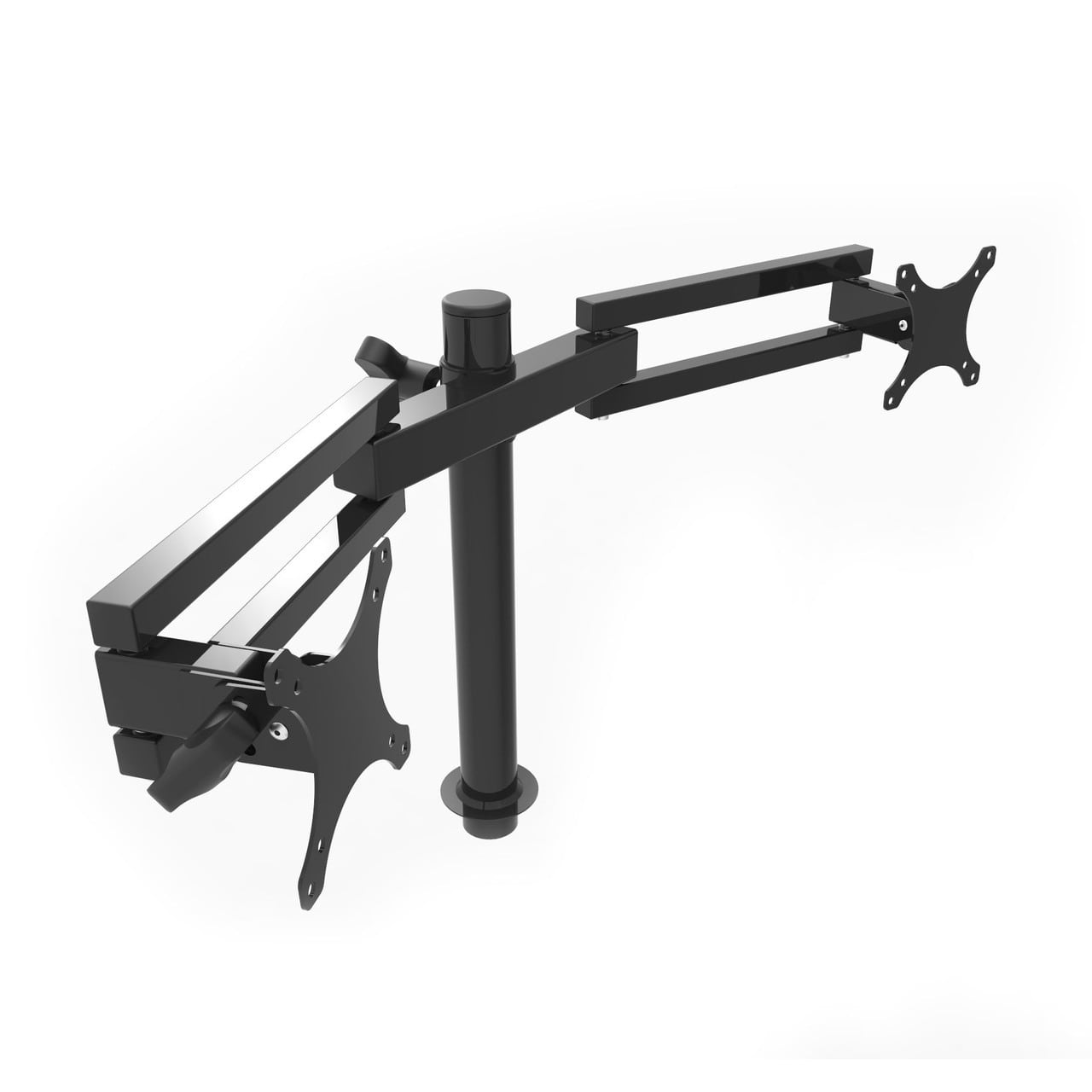 VersaDesk Universal Dual LCD Spider Monitor Arm Black 3D View