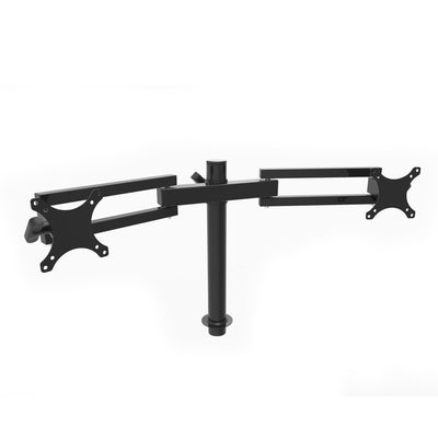VersaDesk Universal Dual LCD Spider Monitor Arm Black Front View