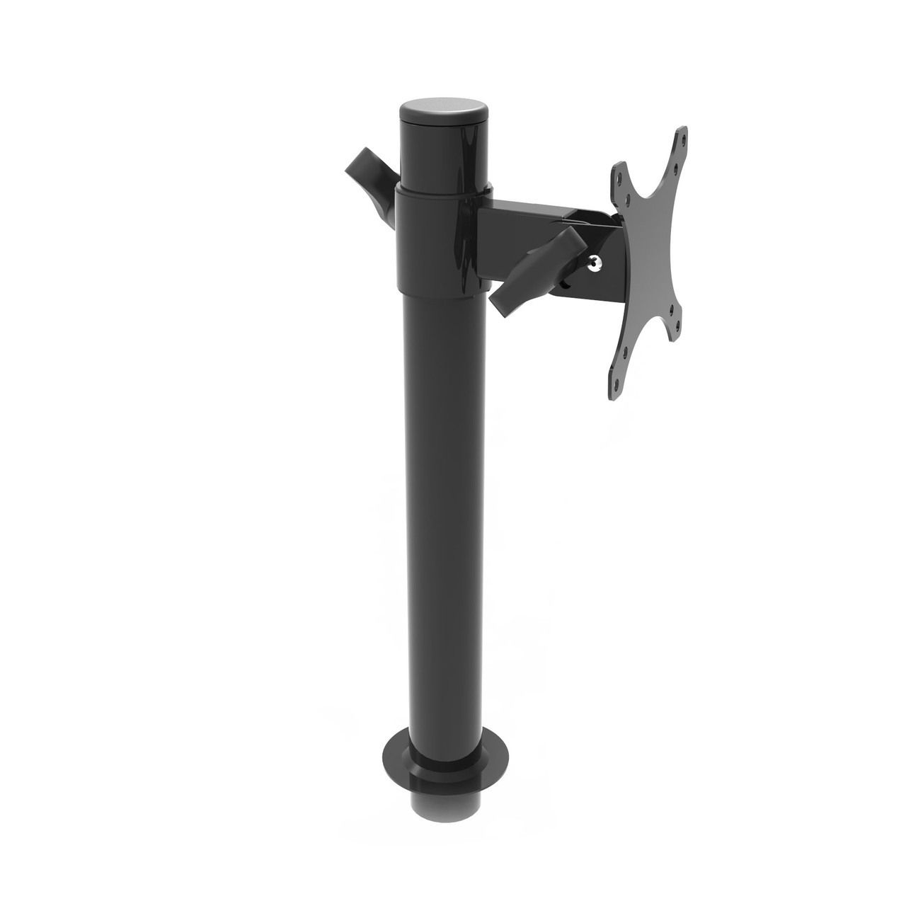 VersaDesk Universal Single LCD Monitor Arm Black Side View