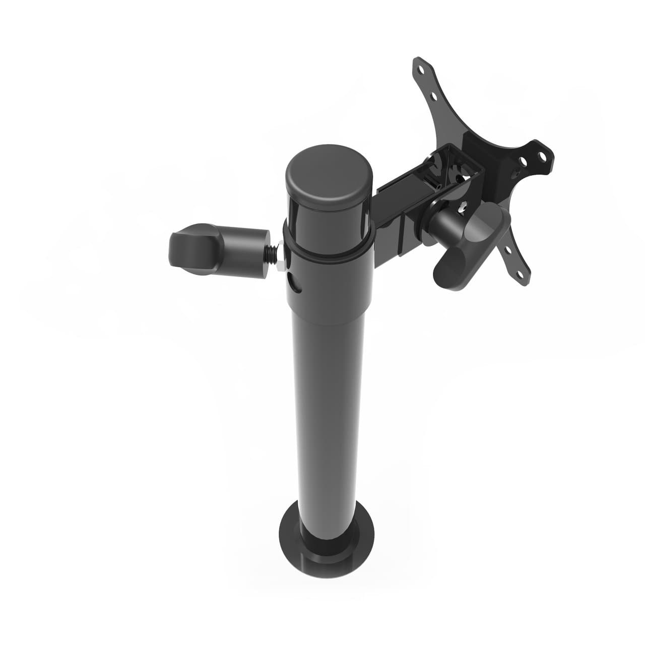 VersaDesk Universal Single LCD Monitor Arm Black Top Back View