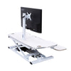 VersaDesk Universal Single LCD Monitor Arm White Back Side View