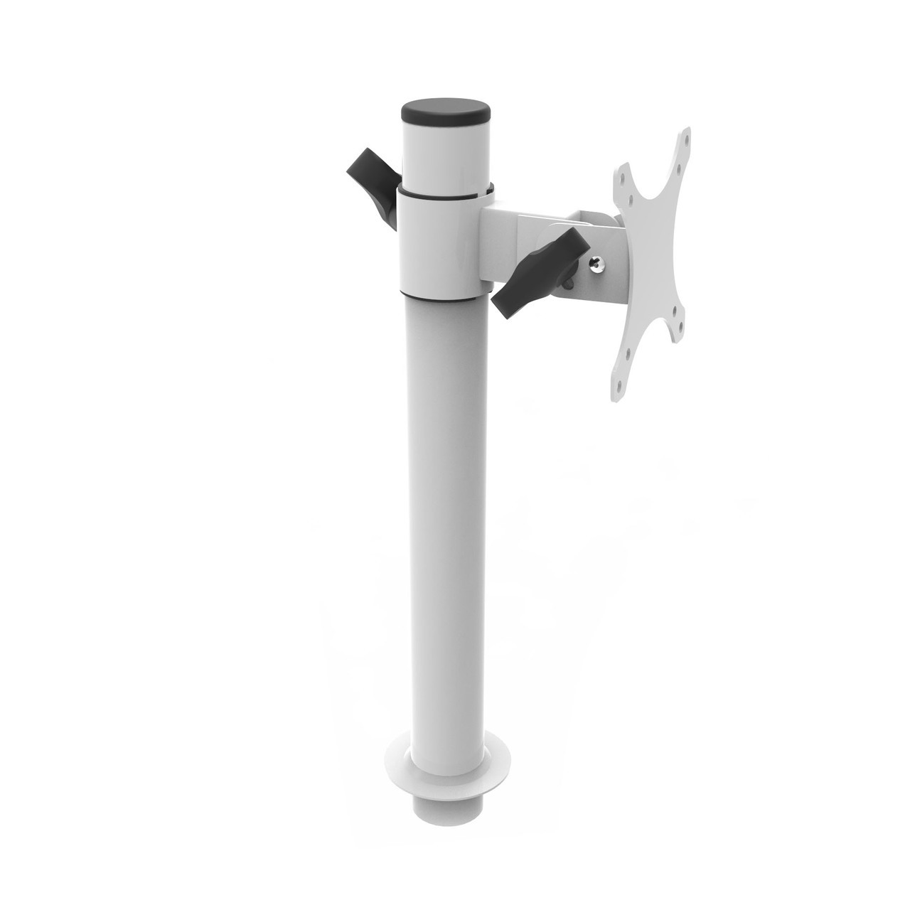 VersaDesk Universal Single LCD Monitor Arm White Side View