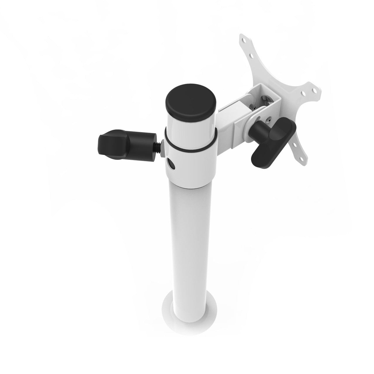 VersaDesk Universal Single LCD Monitor Arm White Top Back View
