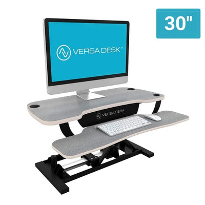 VersaDesk Power Pro 30 inch Electric Standing Desk Converter Gray