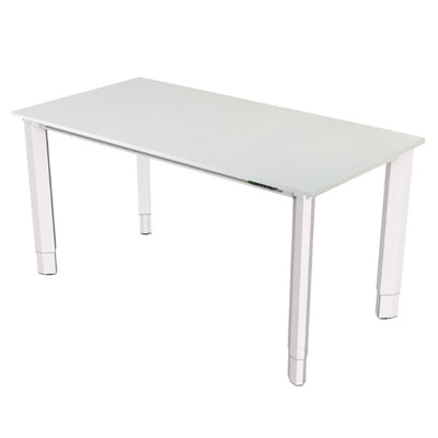 Vivistand Quattro 4 Leg Standing Desk White Top White Frame