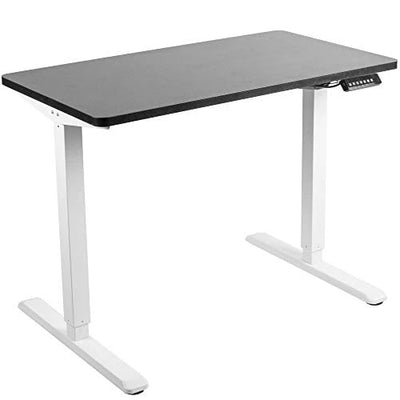 Vivo Electric Standing Desks Black Top White Frame 43 x 24