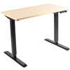 Vivo Electric Standing Desks Light Wood Black Frame 43 x 24