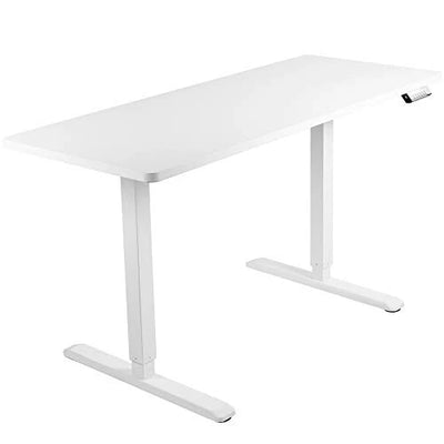 Vivo Electric Standing Desks White Top White Frame 60 x 24