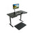 iMovR Cascade Standing Desk 3D View Black With Monitor And Mat