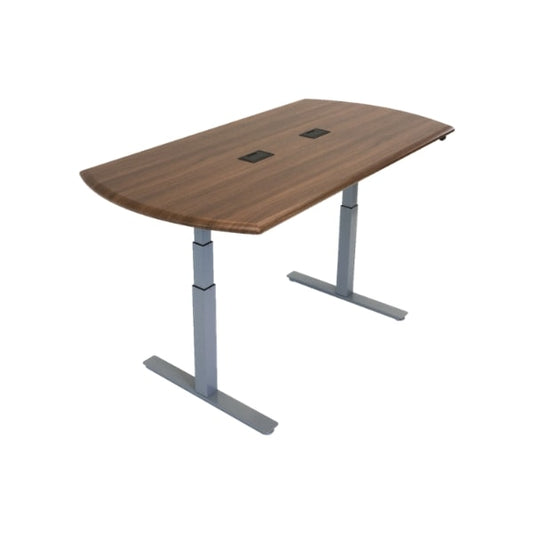 iMovR Synapse Convex Adjustable Height Conference Table Gray Base