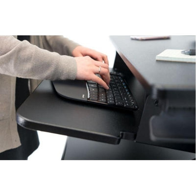 iMovR ZipLift HD 42 inch Standing Desk Converter Keyboard Tray Close Up