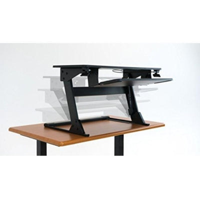 iMovR ZipLift+ Standing Desk Converter Height Setting On Table