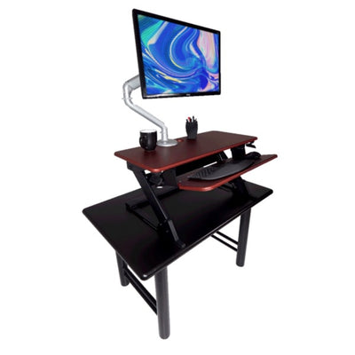 iMovR Ziplift Patriot Clove Mahogany Top Of Desk