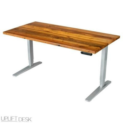 Uplift Height Adjustable Standing Desk w/ Reclaimed Wood Top - Standing Desk Nation